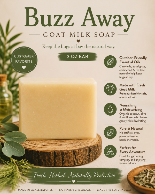Buzz Away Goat Milk Soap 3 oz Bar