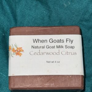Cedarwood & Citrus Goat Milk Soap 4 oz Bar