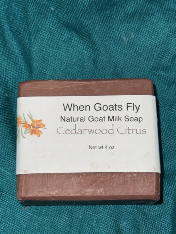 Cedarwood & Citrus Goat Milk Soap 4 oz Bar