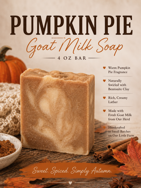 Pumpkin Pie Goat Milk Soap 4 oz Bar
