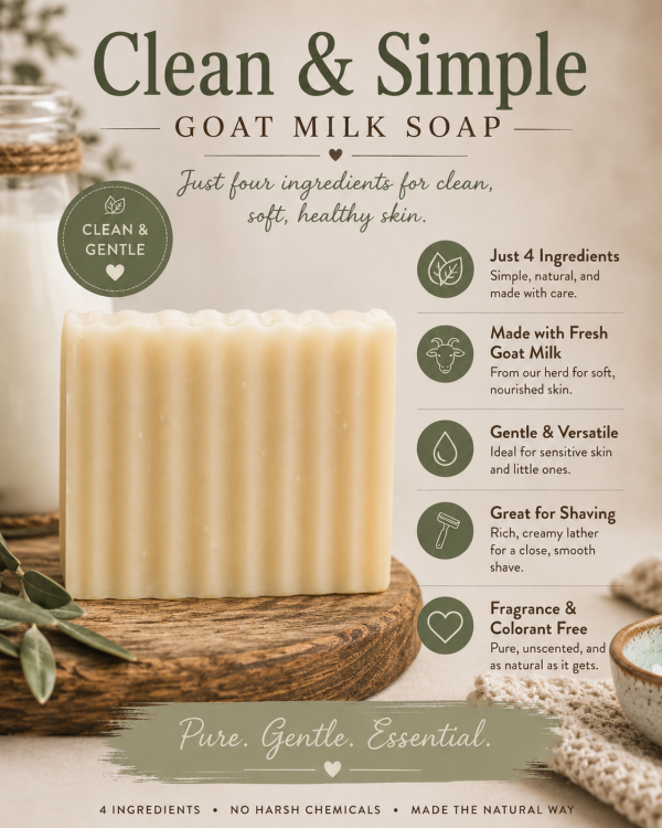 Clean & Simple Goat Milk Soap 3 oz Bar