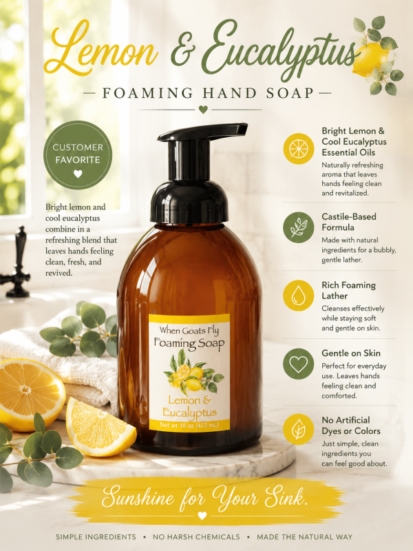 Lemon & Eucalyptus Foaming Hand Soap 16 oz