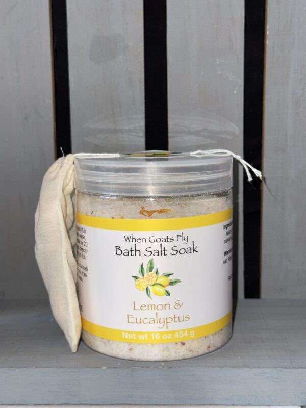 Lemon & Eucalyptus Bath Salt Soak 16 oz