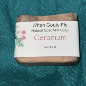 Geranium Goat Milk Soap 3 oz Bar