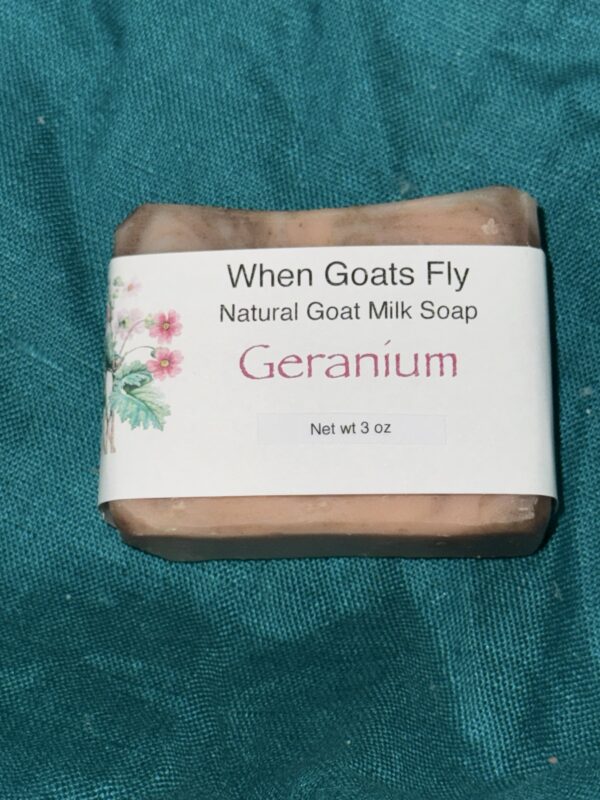 Geranium Goat Milk Soap 3 oz Bar