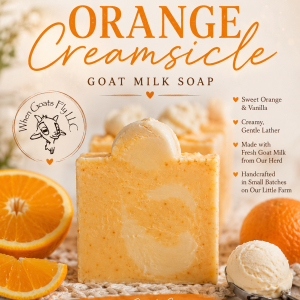 Orange Creamsicle Goat Milk Soap 4 oz Bar