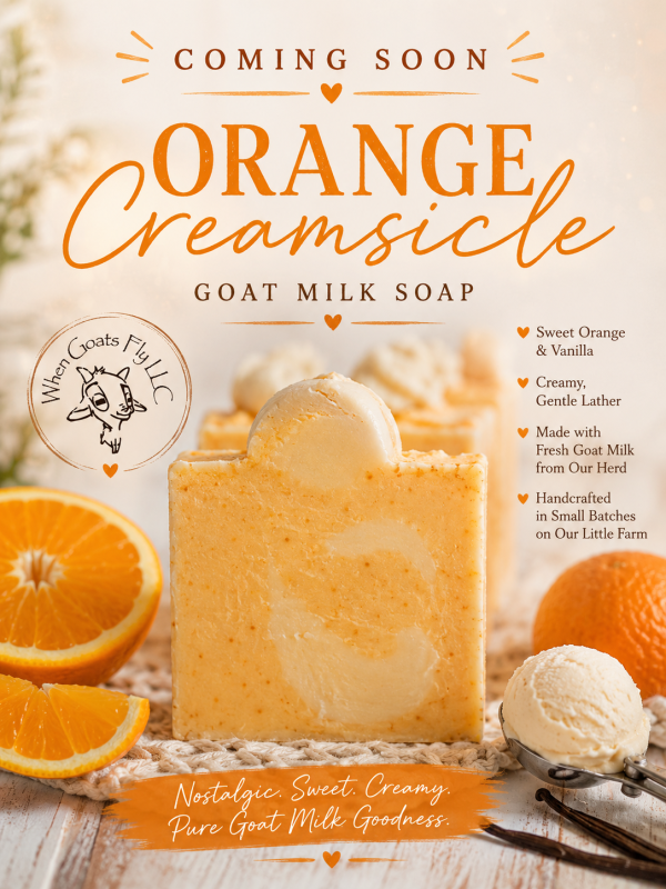 Orange Creamsicle Goat Milk Soap 4 oz Bar
