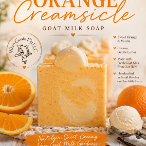 Orange Creamsicle Goat Milk Soap 4 oz Bar