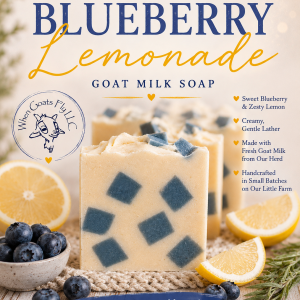 Blueberry Lemonade Goat Milk Soap 4 oz Bar