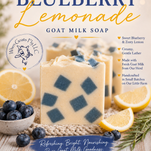 Blueberry Lemonade Goat Milk Soap 4 oz Bar