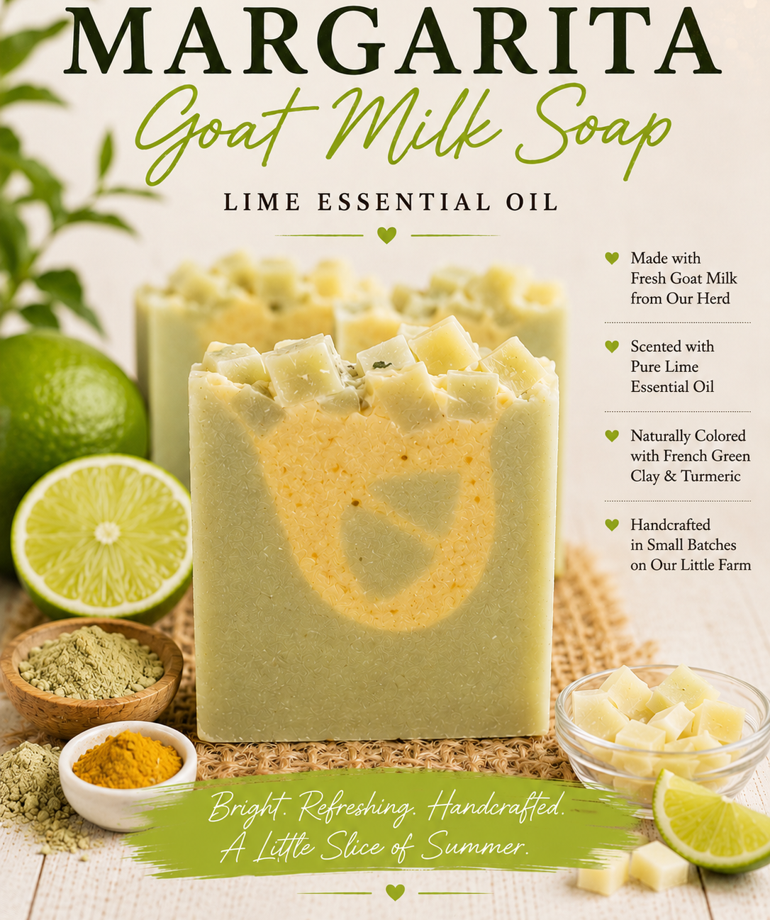 Margarita Goat Milk Soap 4 oz Bar
