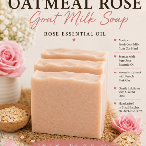 Oatmeal Rose Goat Milk Soap 4 oz