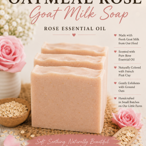 Oatmeal Rose Goat Milk Soap 4 oz