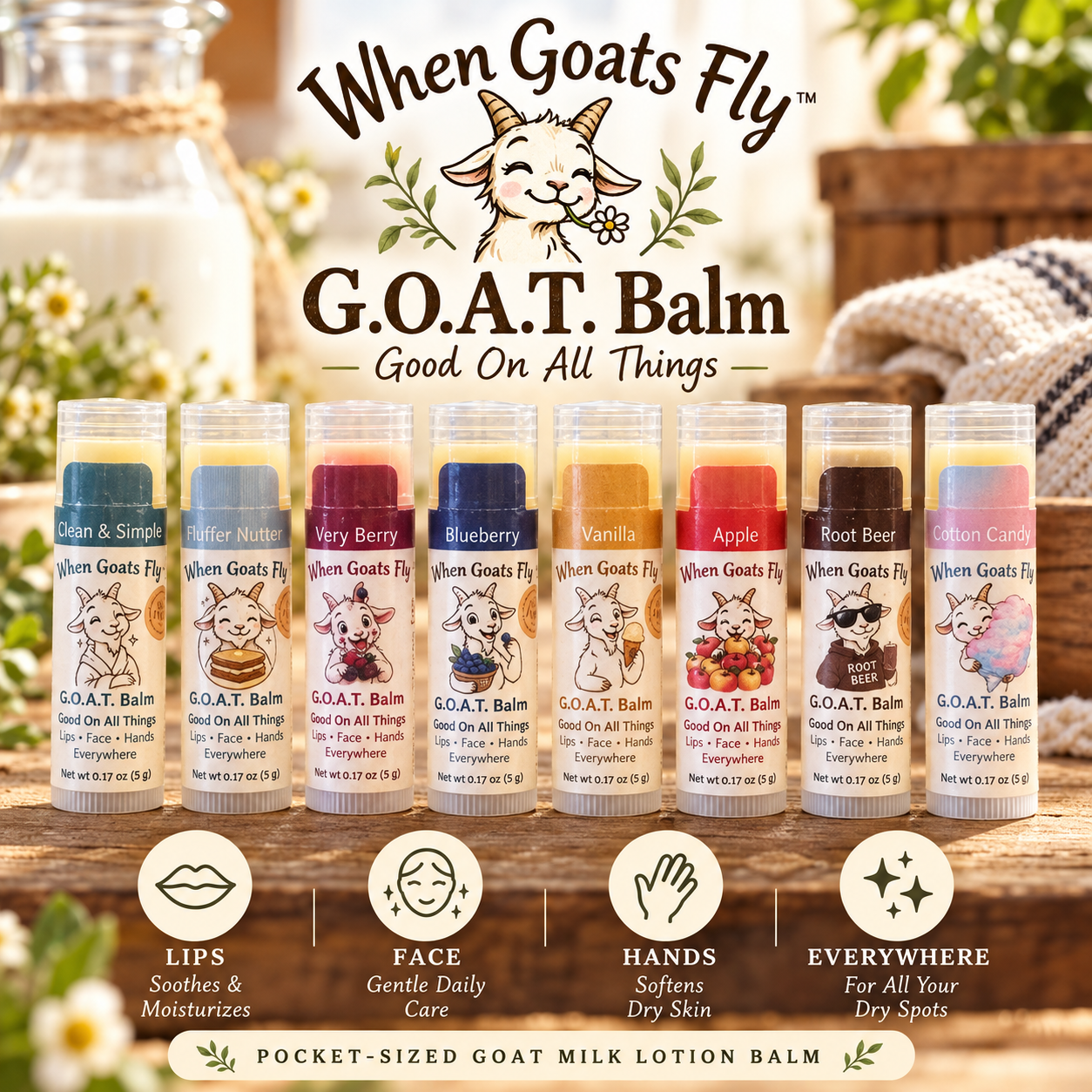 When Goats Fly G.O.A.T. Balm product artwork